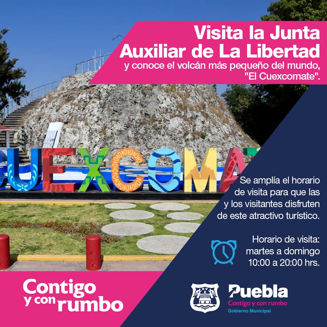 Ayuntamiento de Puebla amplía horario de visita del Cuexcomate