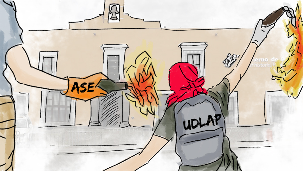 Dos bombas molotov le pueden estallar al gobierno (la Udlap y la ASE)