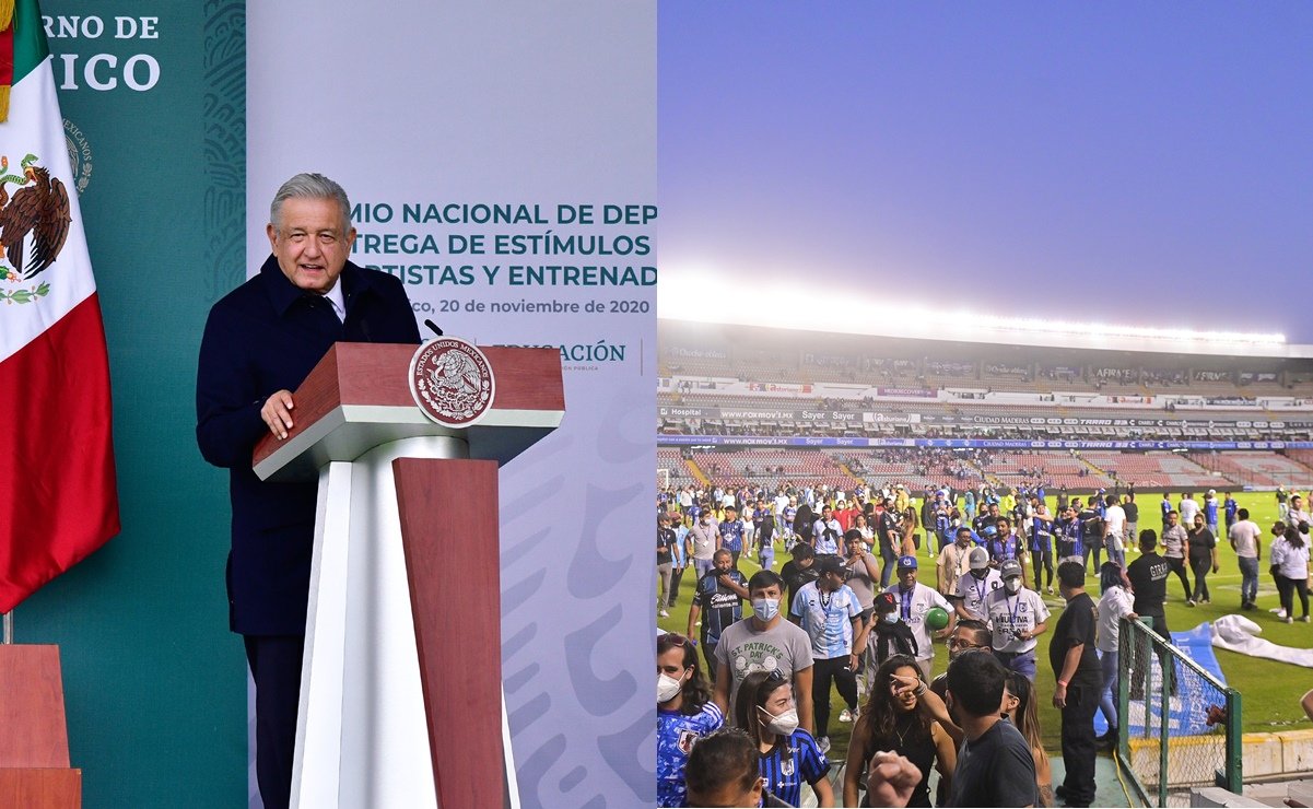 López Obrador prepara informe sobre lo ocurrido en el estadio de Querétaro