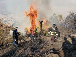 Puebla registra tres incendios forestales activos: SEGOB