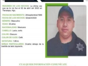 Policía reportado como desaparecido es encontrado muerto en Estado de México