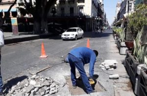 Ayuntamiento de Puebla rehabilitó calles del centro histórico previo a procesión 2022