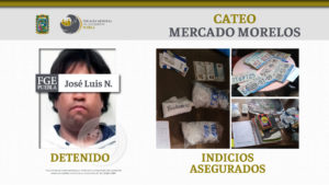 FGE Puebla aseguró más de 400 dosis de droga en los mercados Morelos y Unión