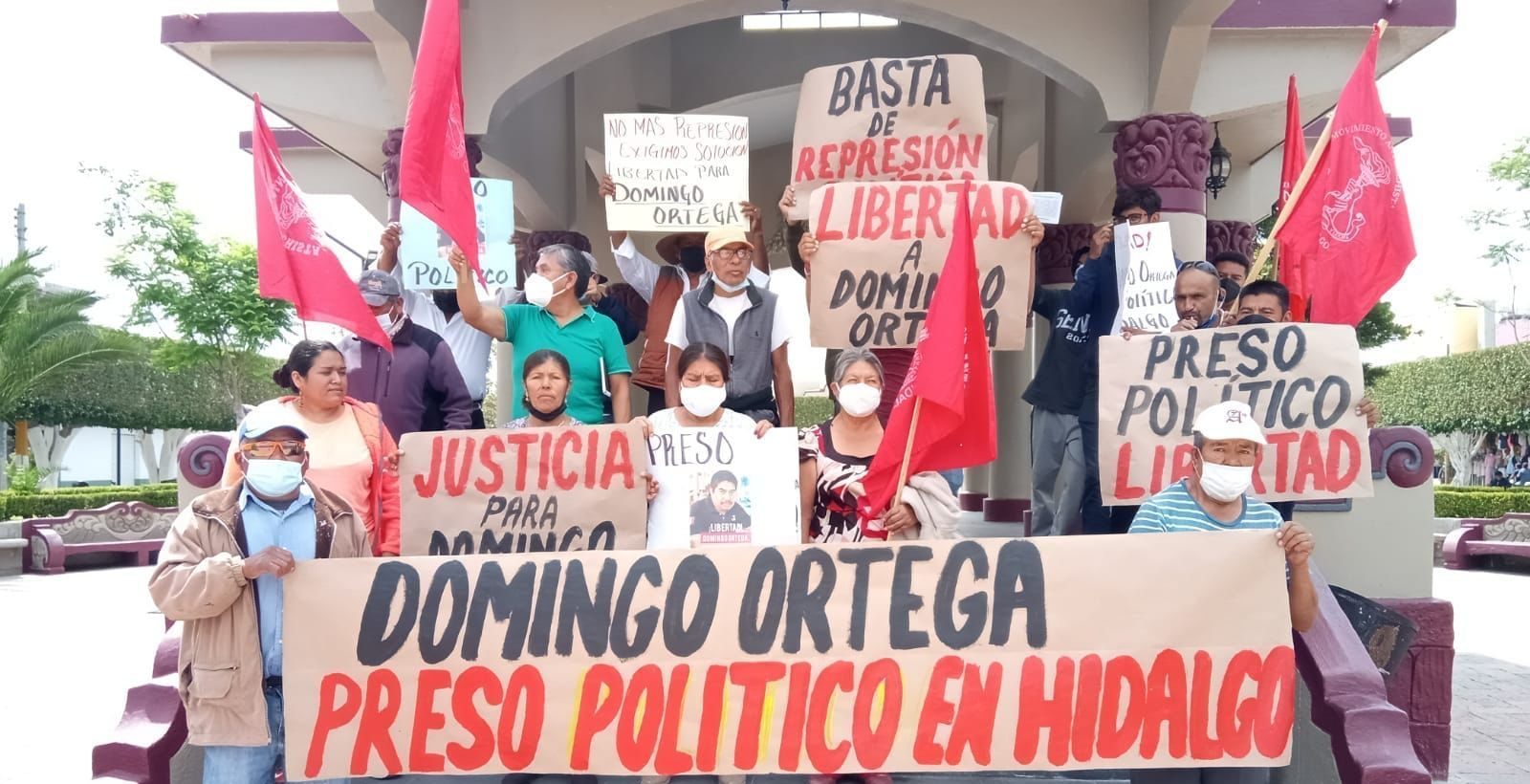 Continúan protestas en Hidalgo tras 67 días de la detención de Domingo Ortega