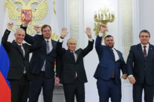 El presidente ruso Vladimir Putín proclama anexión de territorio ucraniano