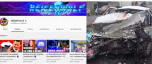 Youtuber mexicano se vio involucrado en un accidente automovilístico