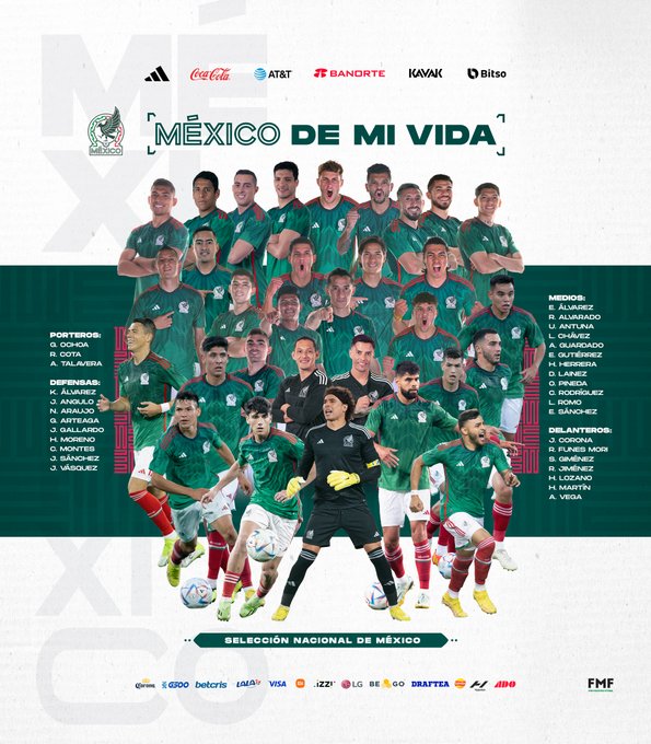 México presentó su lista de convocados previos a los últimos juegos de preparación para Qatar