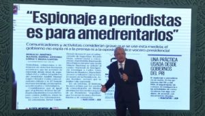 AMLO niega espionaje contra activistas o periodistas “ejército hace inteligencia, no espionaje”