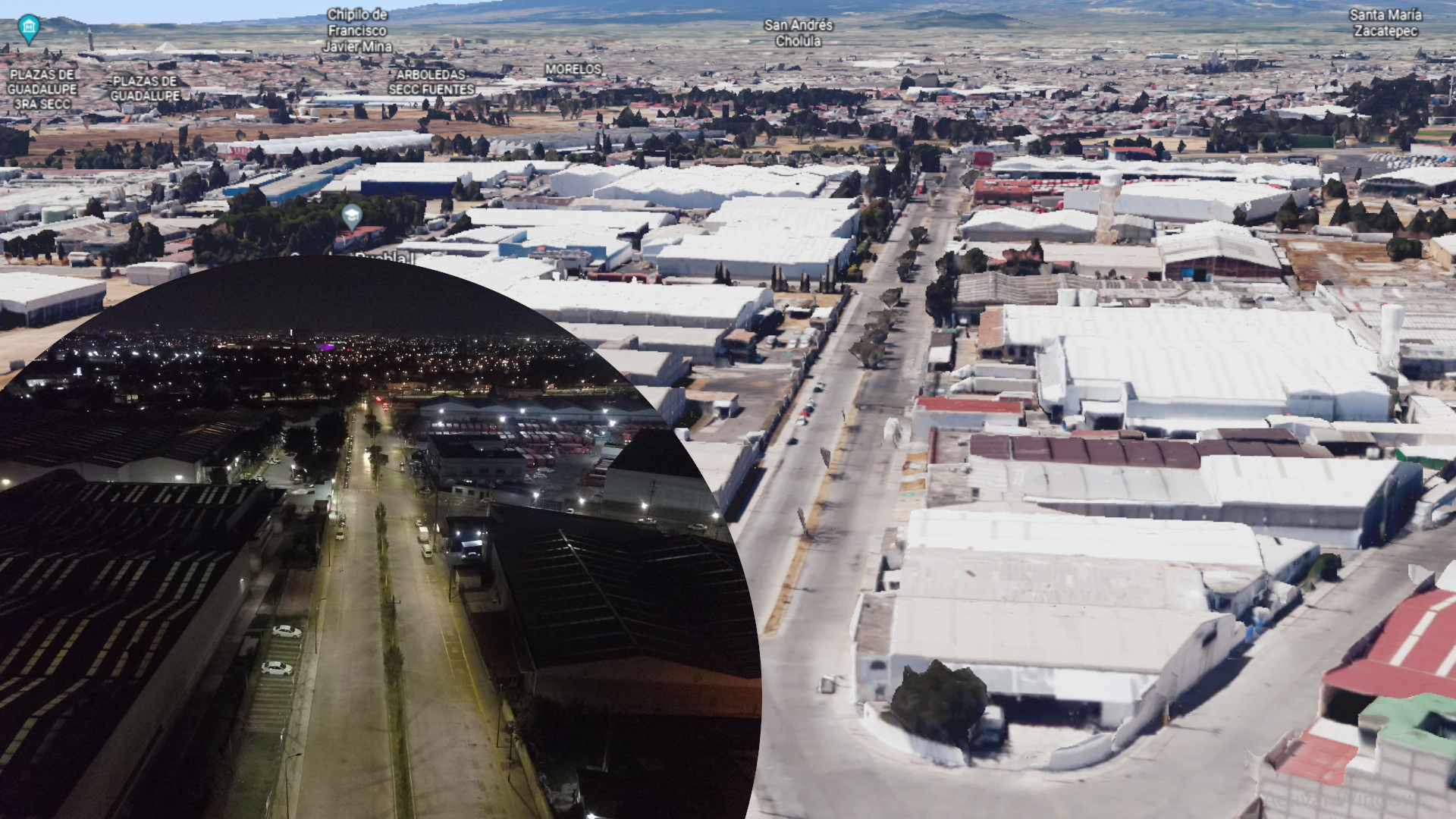 Ayuntamiento mejora luminarias del Parque Industrial Puebla 2000