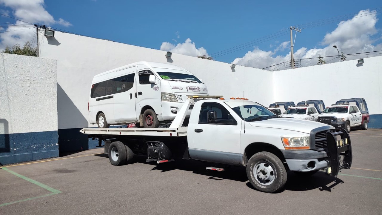 Retira SMT unidades de transporte irregular en San Pedro Cholula