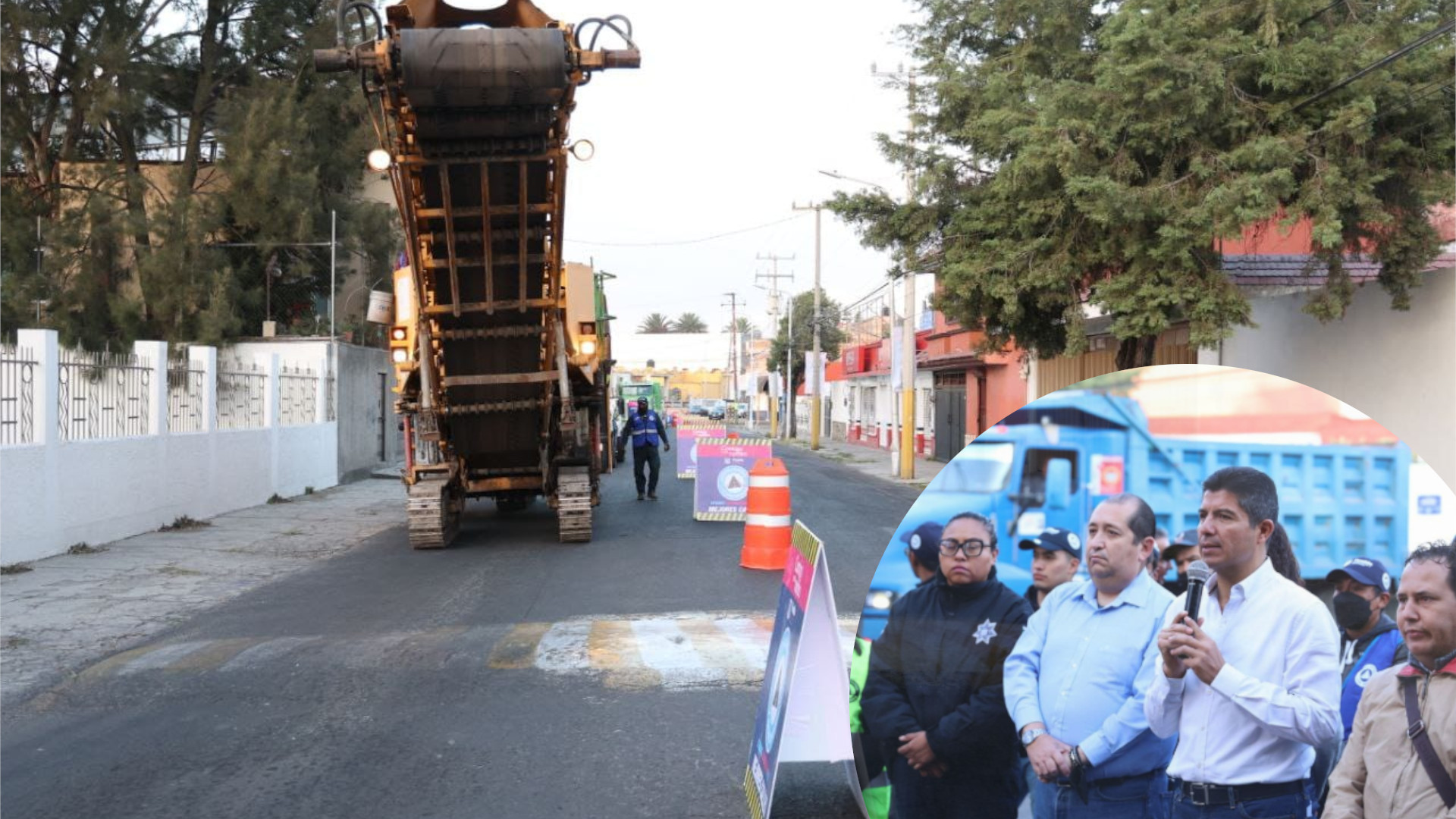 Dio inicio la rehabilitación de la 14 y 16 oriente en la ciudad de Puebla