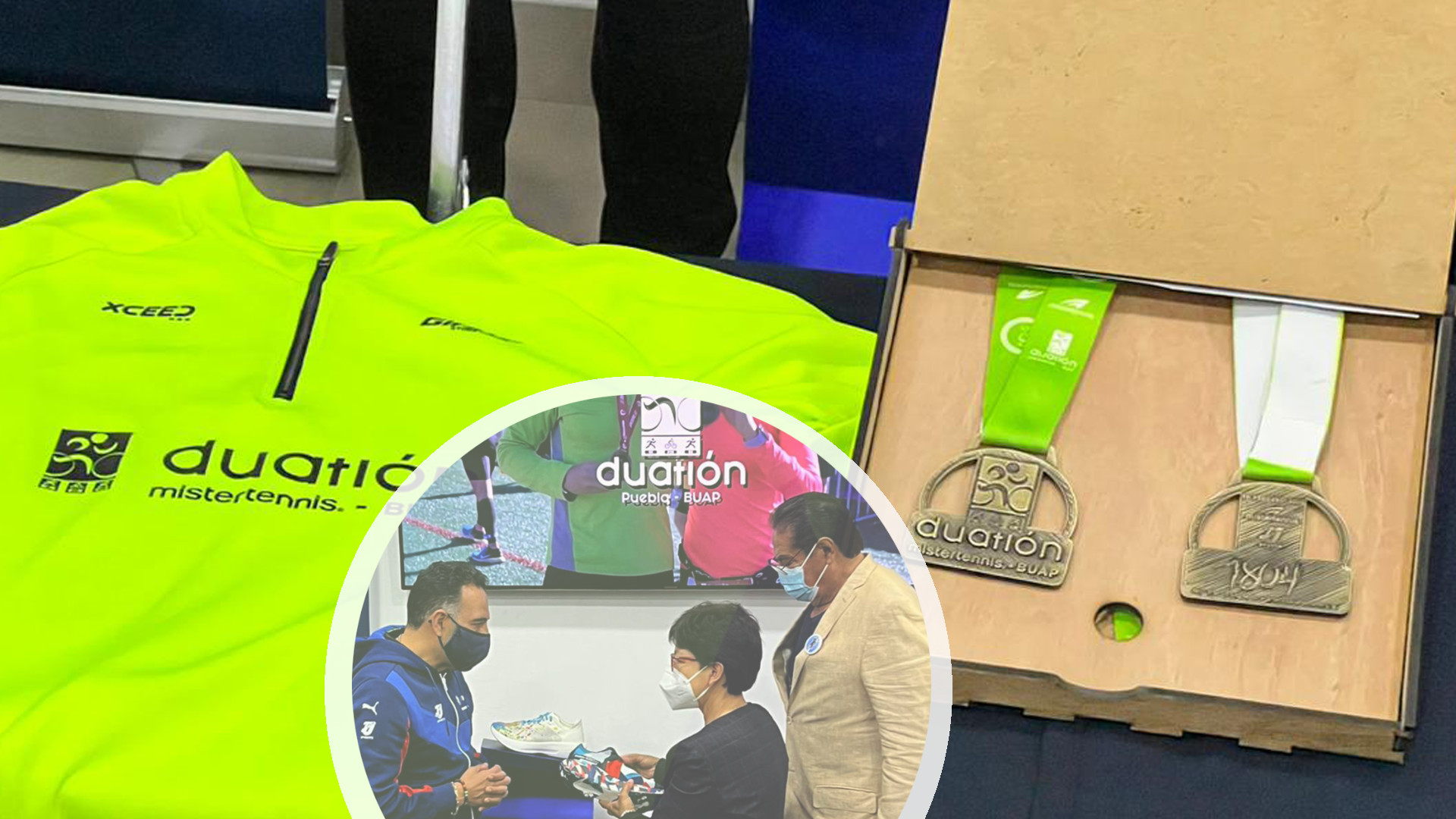 Presentan medalla y playera para Duatlón BUAP Mistertennis 2023