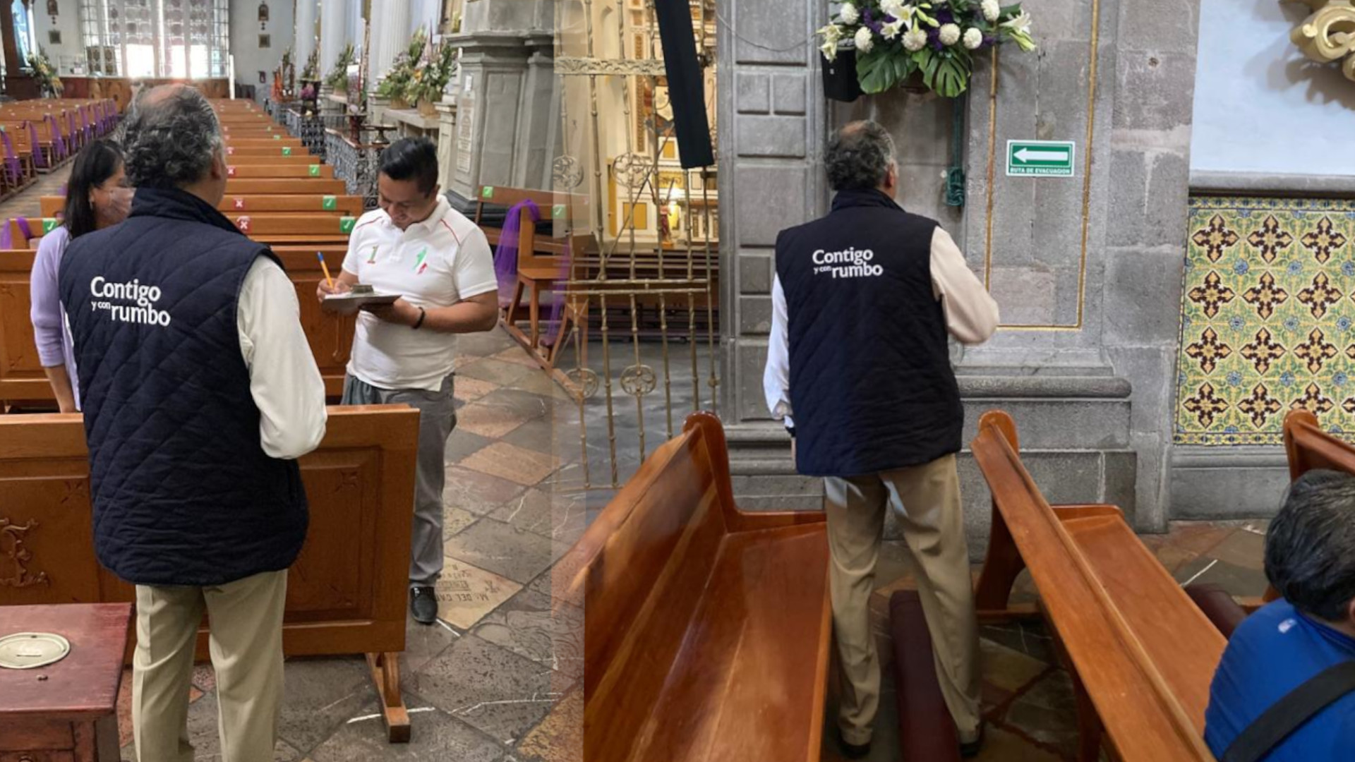Inspeccionan templos en Puebla para garantizar espacios seguros durante Semana Santa