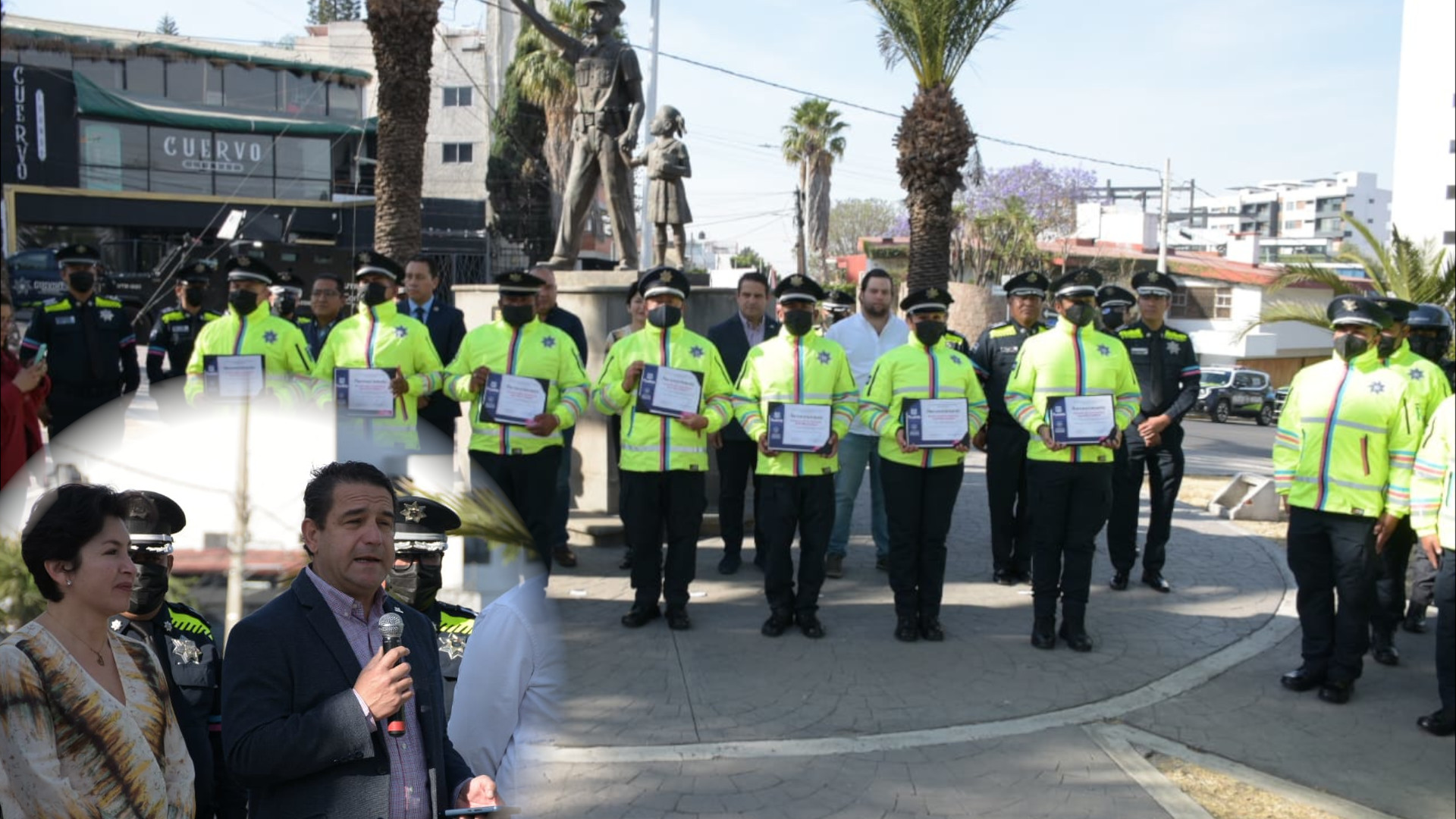 55 elementos de la Policía Municipal de Puebla son distinguidos por su destacada labor