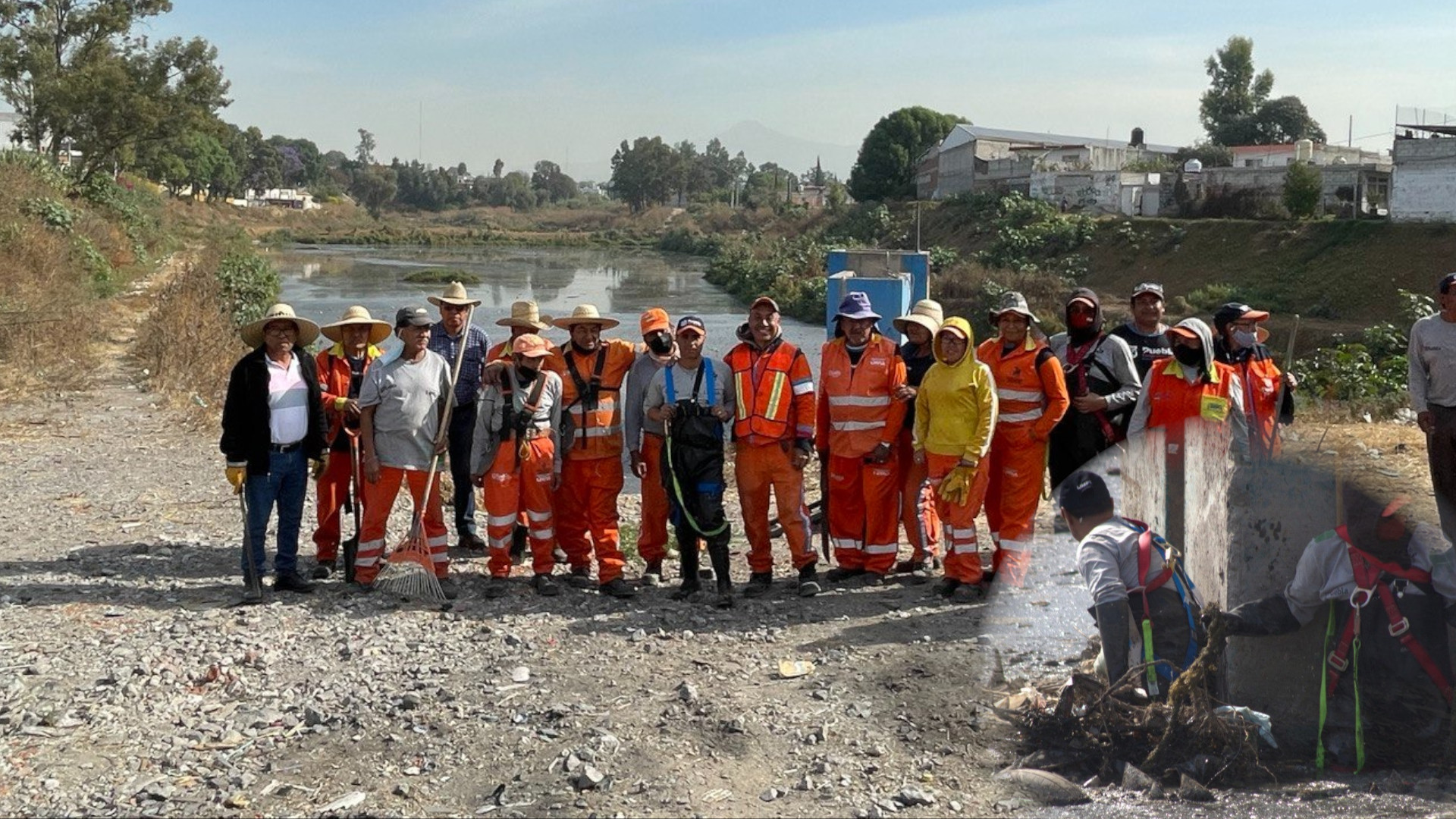 OOSL trabaja para limpiar barrancas y vasos reguladores: Puebla se prepara para la temporada de lluvias