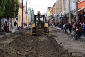 Avanza rehabilitación integral en las calles del Centro Histórico de Puebla