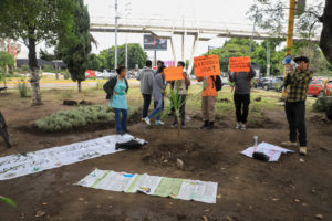 Plantón cannábico desalojado por el Ayuntamiento de Puebla frente a la FGE