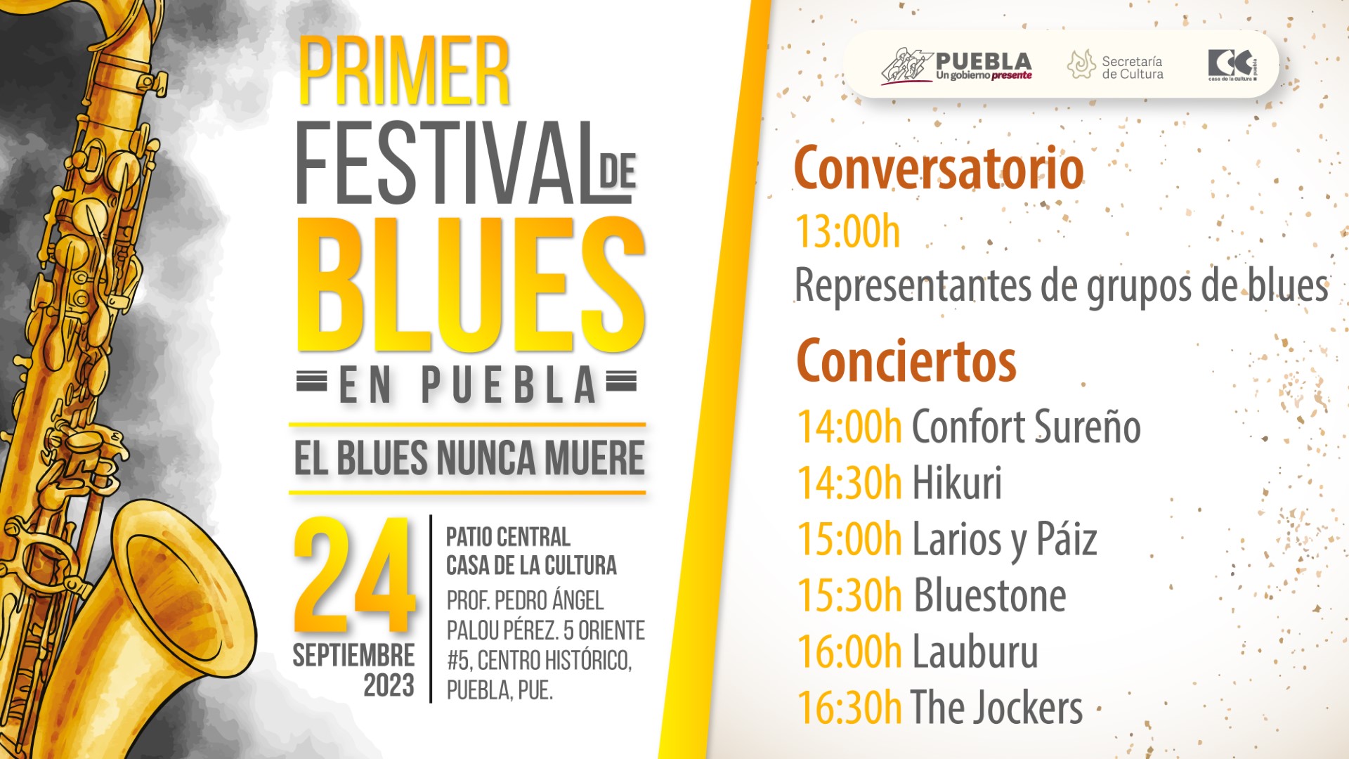 Gobierno estatal presentará Primer Festival de Blues en Puebla