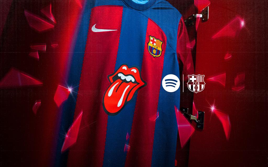 Barcelona presentó su camiseta con el logo de los Rolling Stones la cual utilizará en El Clásico de España