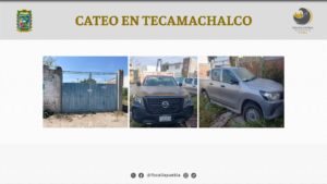 Por robo de vehículo con mercancía, FGE cateó inmueble en Tecamachalco