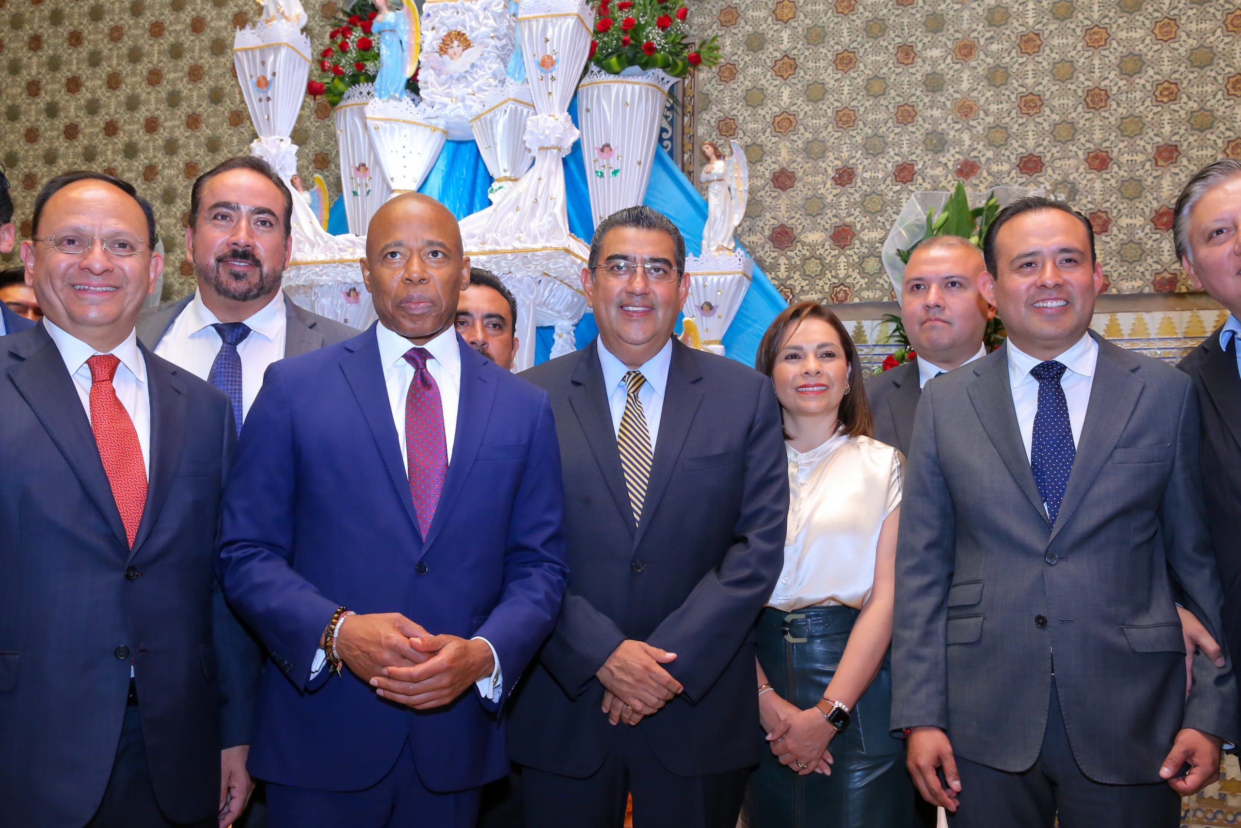 Gobierno de Puebla reconoce al alcalde de Nueva York por su labor a favor de la comunidad migrante
