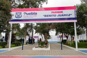 Ayuntamiento de Puebla realizó la entrega de la rehabilitación del parque Benito Juárez