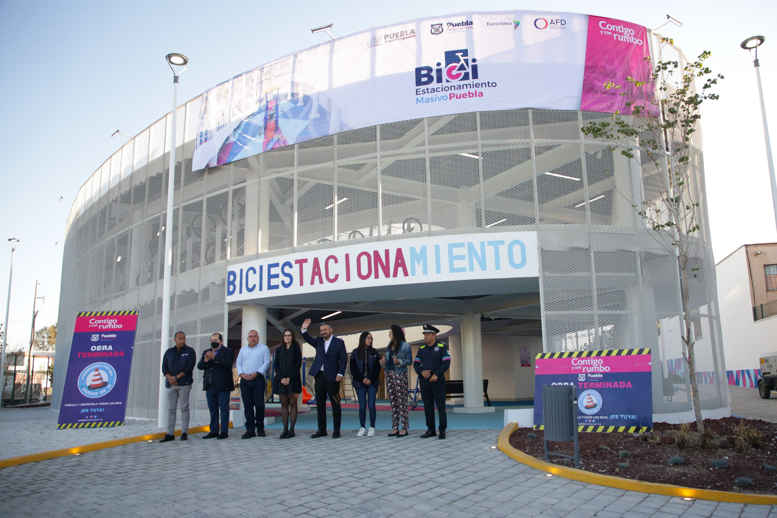 Ayuntamiento de Puebla realizó la inauguración del  biciestacionamiento en la terminal Margaritas del RUTA