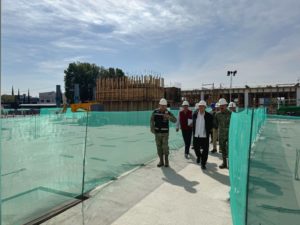 AMLO estuvo en Puebla este domingo supervisando los avances del Hospital de San Alejandro