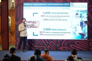 IMSS-Bienestar contrata 4 mil de 11 mil 906 médicos especialistas egresados en 2024