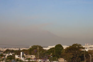 Actividad del volcán Popocatépetl y calidad del aire en Puebla