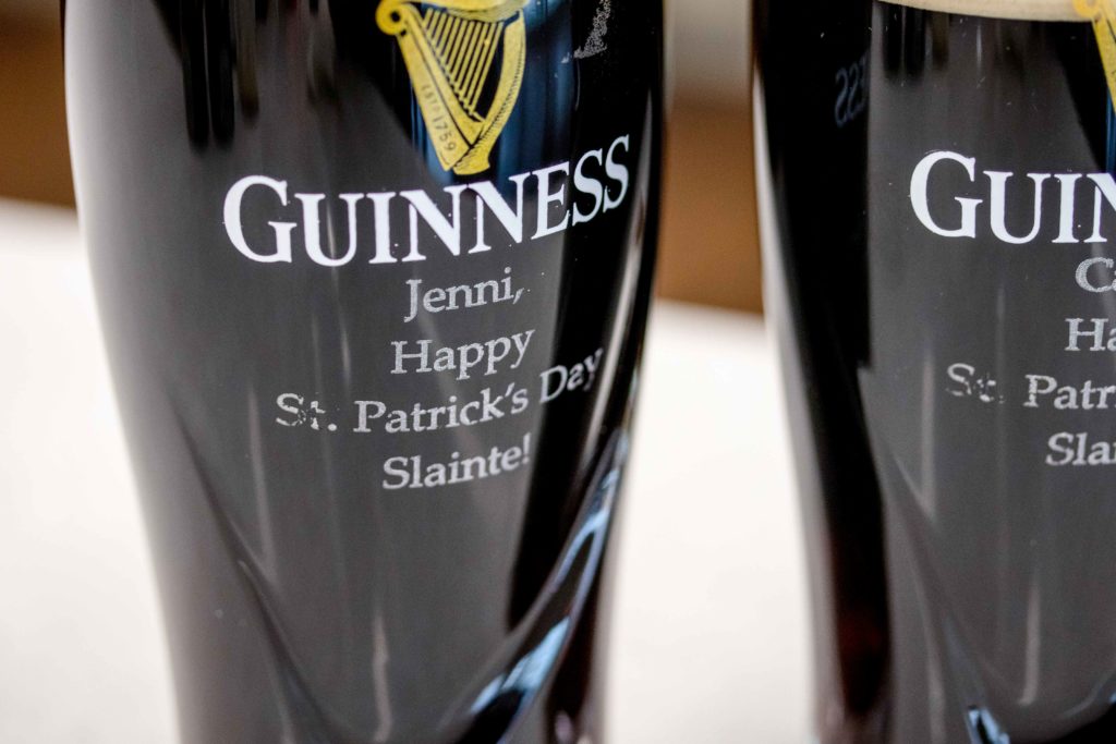 Get a custom engraved glass from Guinness