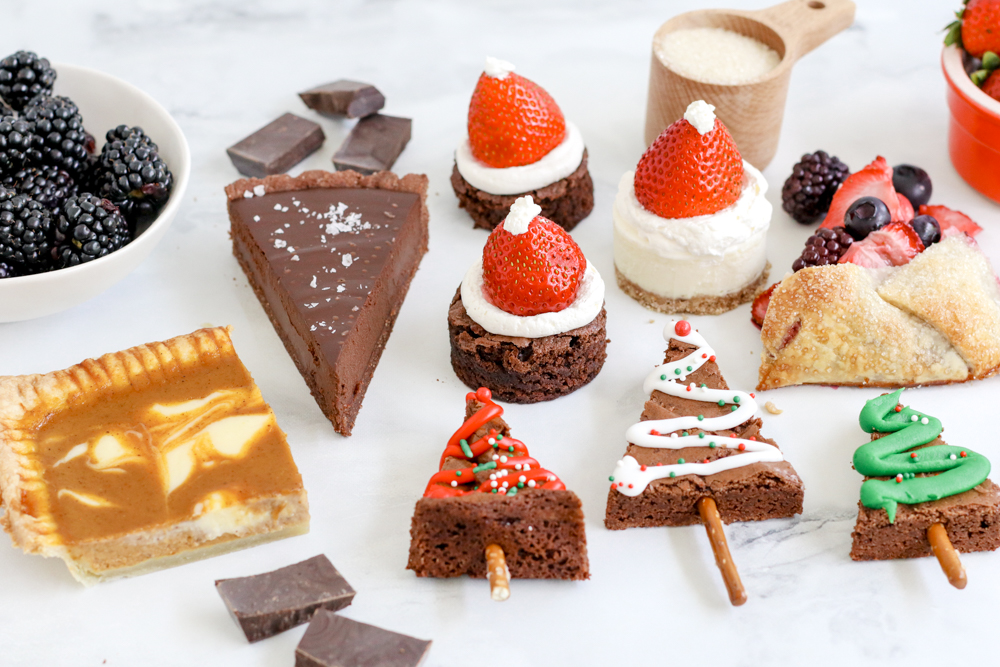 Assorted holiday desserts