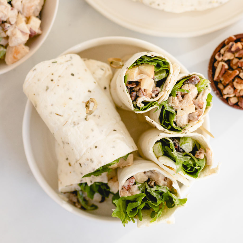 Cranberry Apple Chicken Salad Wrap