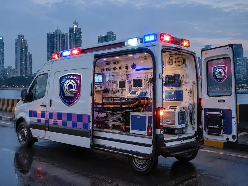 Medical transportation ambulance vehicle for emergency and non-emergency transit