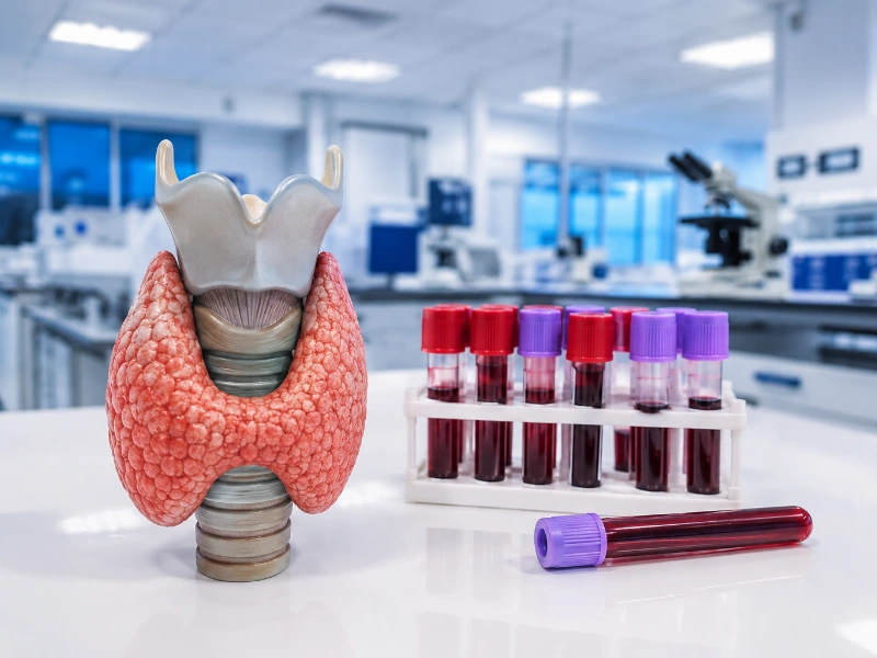 Advanced immunoassay diagnostic system processing a comprehensive thyroid profile panel