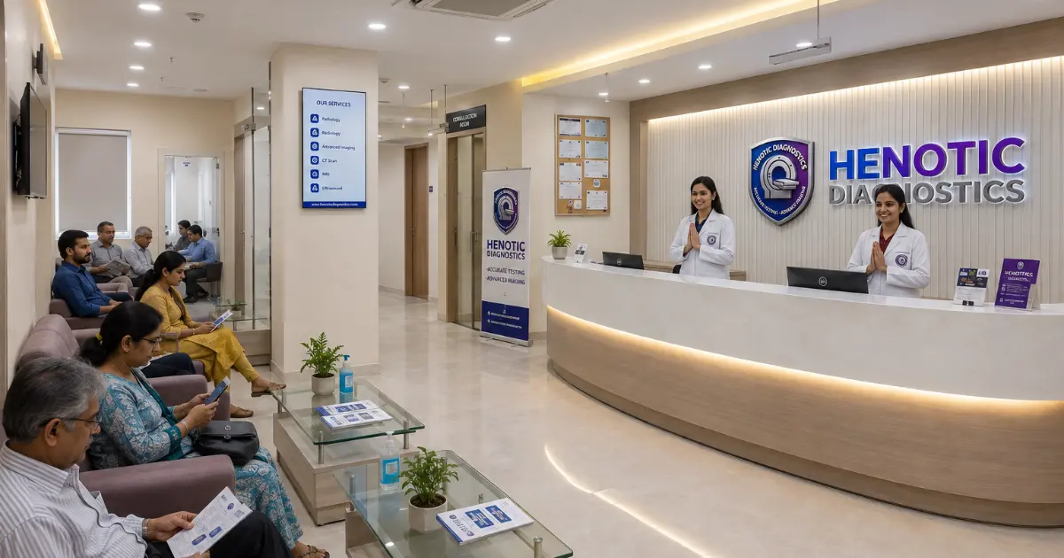 Henotic Diagnostics seamless patient reception and digital check-in desk