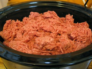 Brown ground beef in your crock pot!