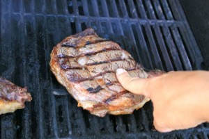 Use your hand to test the internal temperature of your steak