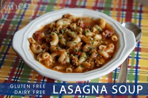 Gluten Free Dairy Free Lasagna Soup