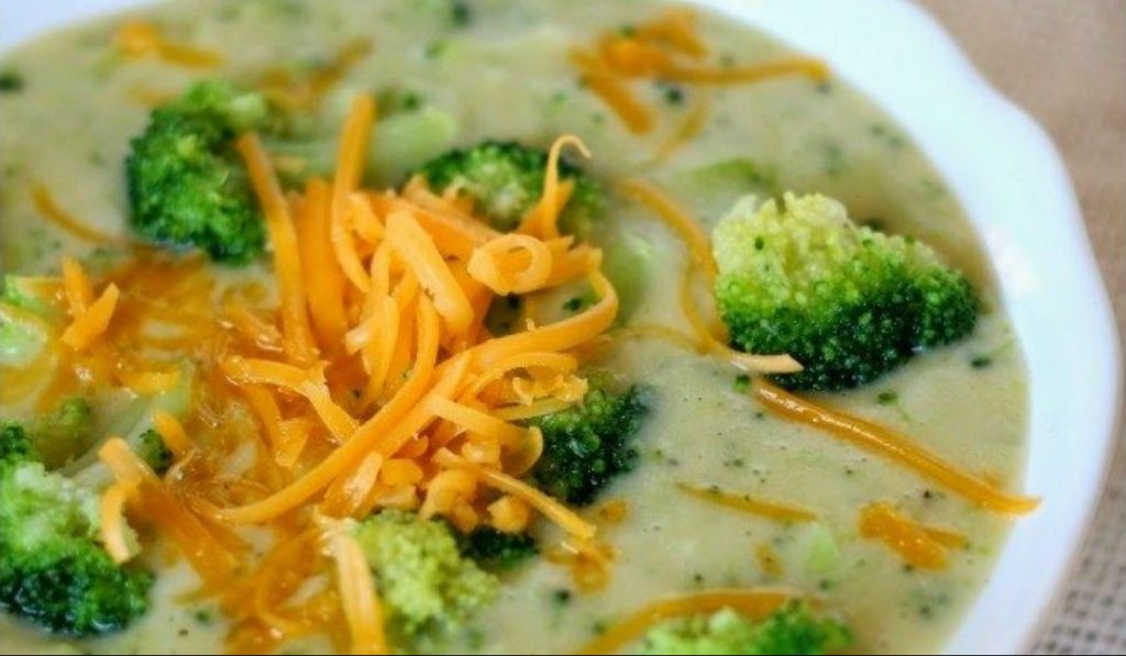 Instant Pot Skinny Broccoli Cheddar Soup via 365 Days of Slow Cooking