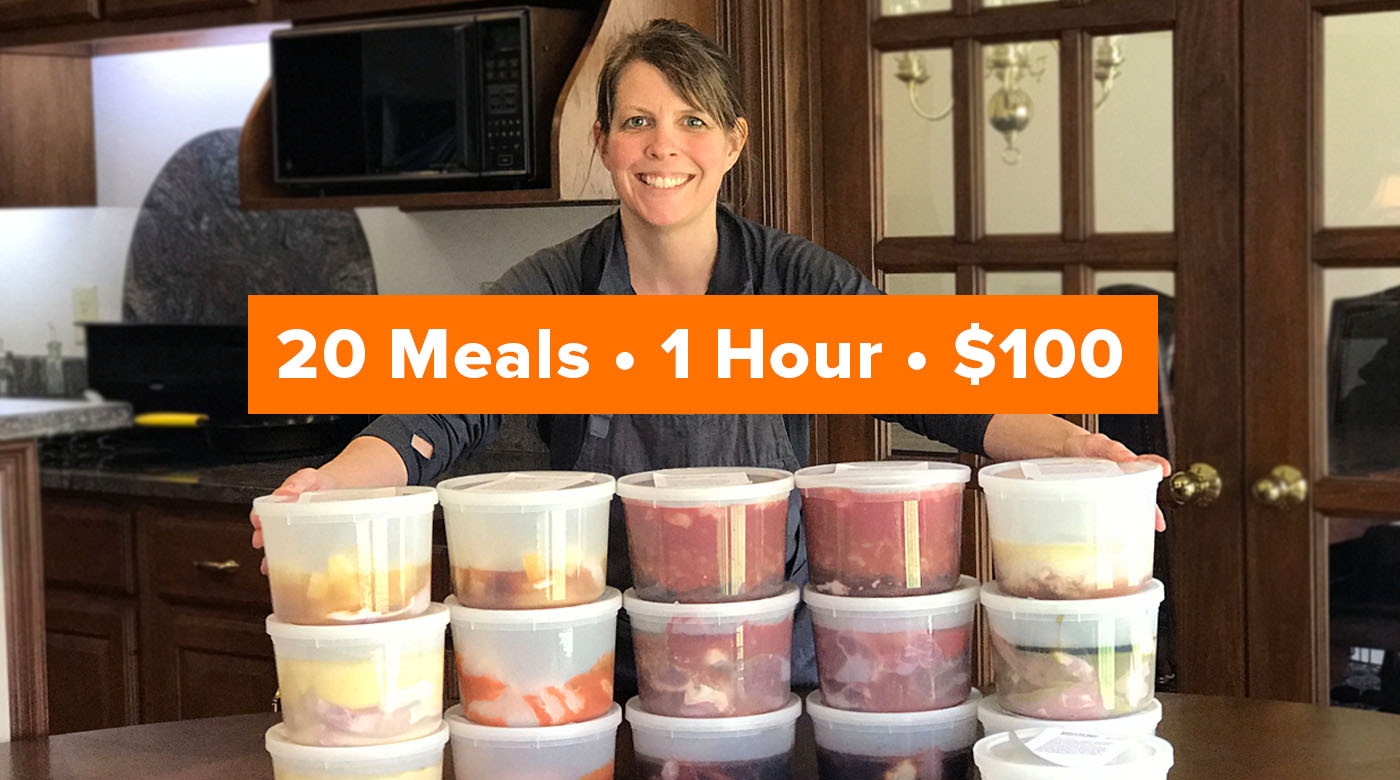 Make 20 Freezer Meals in 1 hour (Timelapse)