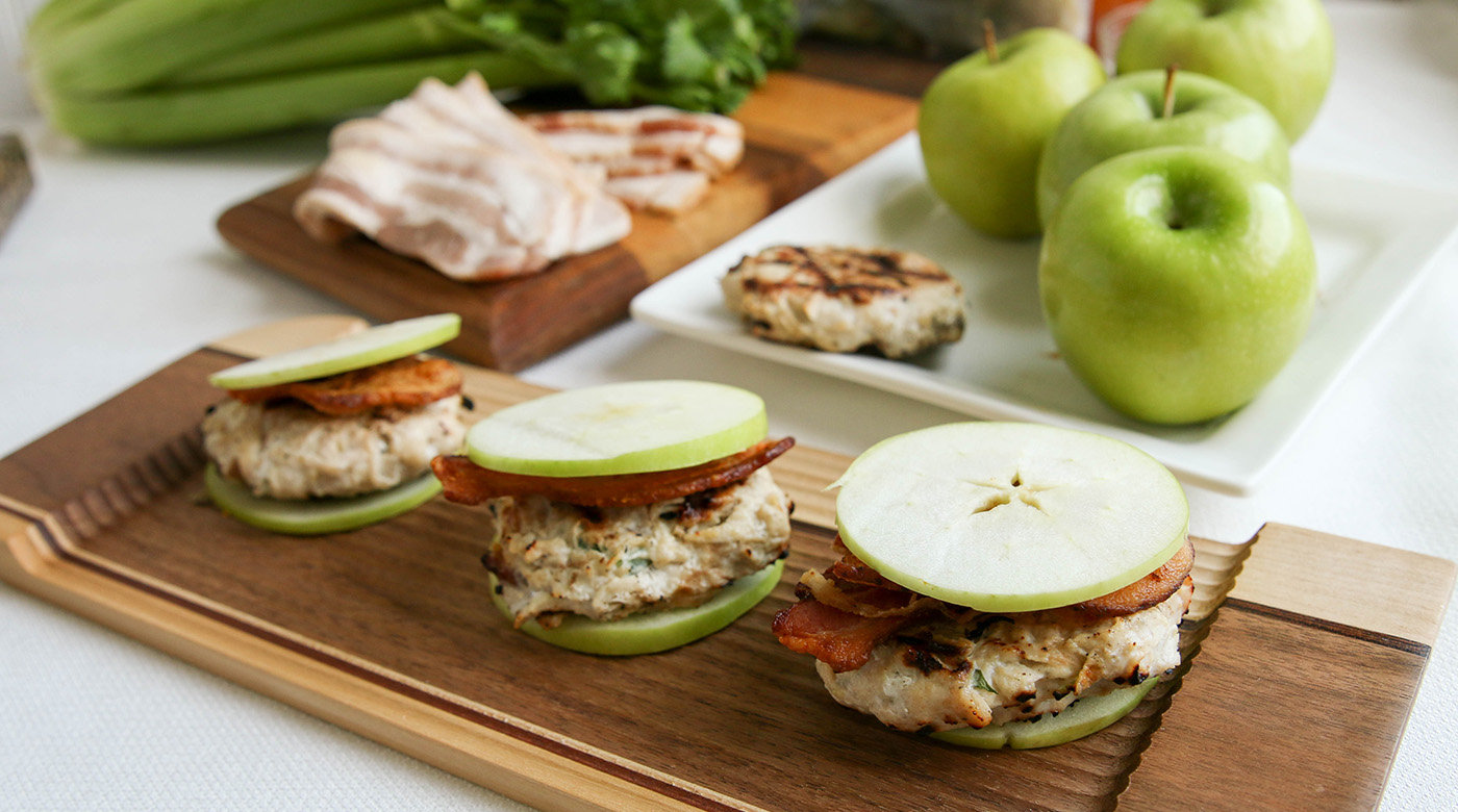 Paleo Chicken Apple Bacon Sliders – Grill to Freezer