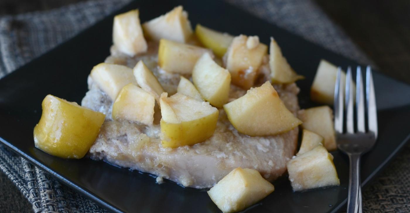 Instant Pot Apple Bourbon Pork Chops