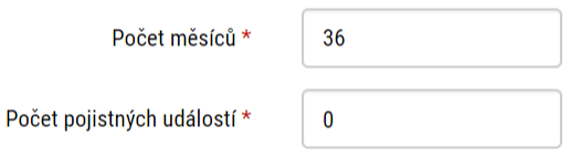 Kalkulačka povinného ručení - počet měsíců pojištění