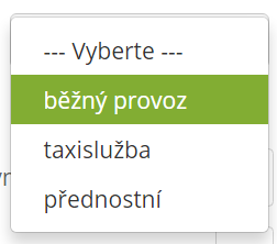 Kalkulačka havarijního pojištění - možnosti použití vozidla