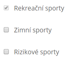 Kalkulačka cestovního pojištění - sporty