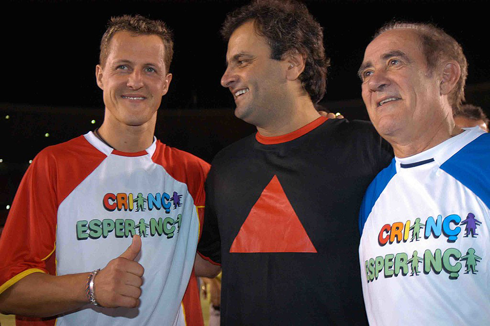 Schumacher před charitativním fotbalovým zápasem