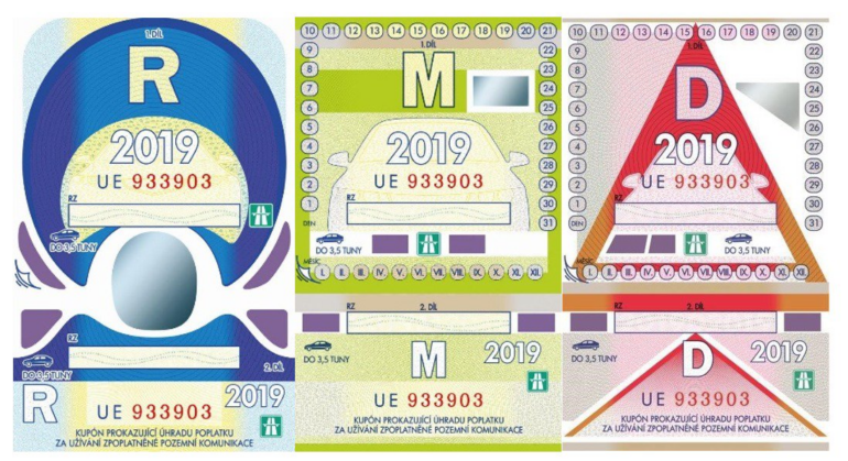 Dálniční známky 2019