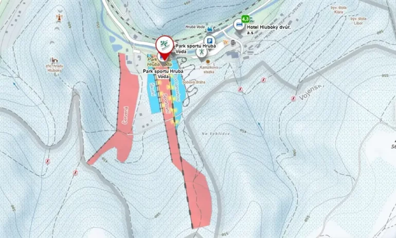 Ski Hrubá Voda je součástí moderního volnočasového areálu.