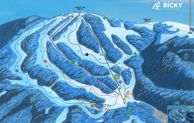 Ski Říčky je nejlepší lyžařský areál v Orlických horách.
